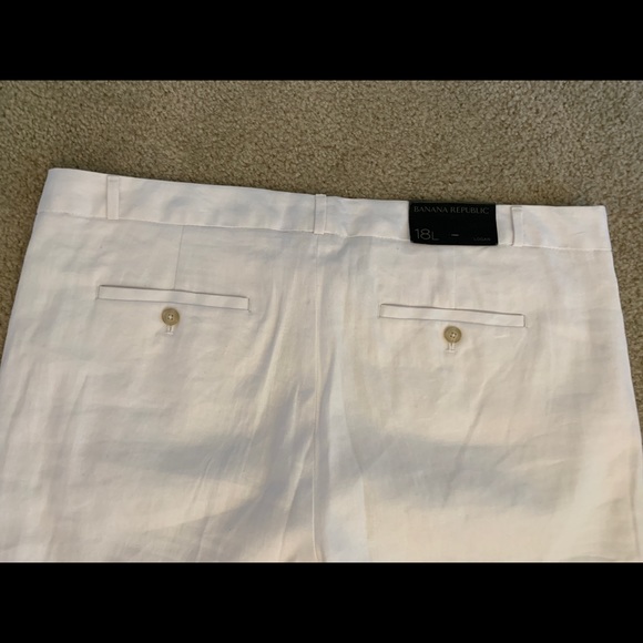 BEAUTIFUL White Logan Trouser-Fit Stretch Linen-Cotton Pant from BR - Picture 7 of 13